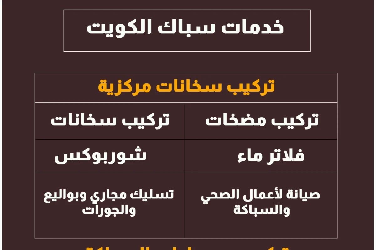 خدمات سباك الكويت